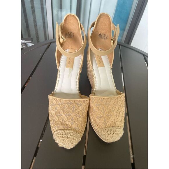 Franco Sarto Marsha Espadrille Wedge Sandals Beige Size 8.5 M - Picture 16 of 16